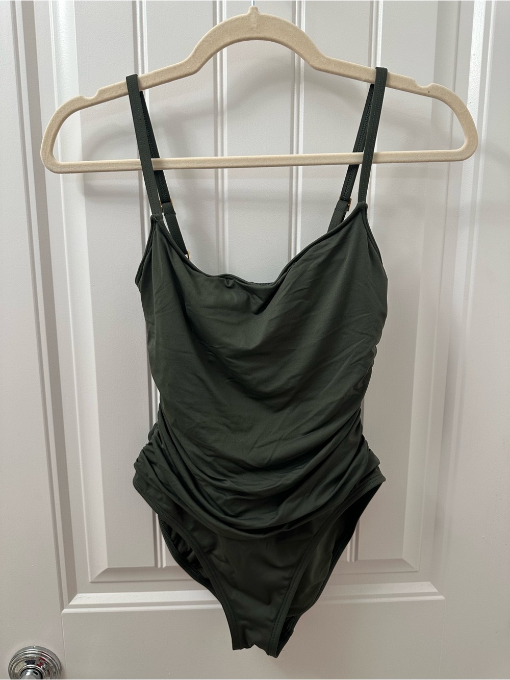 La Blanca Olive Green One-Piece Swimsuit